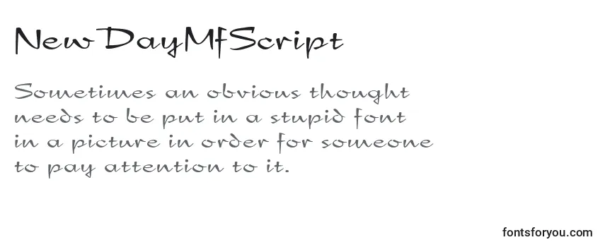 Schriftart NewDayMfScript