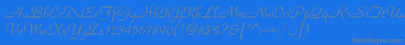 ParkavenueRegular Font – Gray Fonts on Blue Background