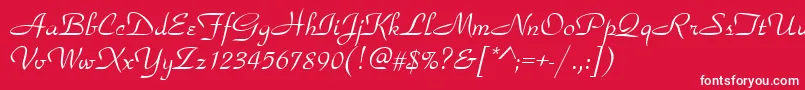 ParkavenueRegular Font – White Fonts on Red Background