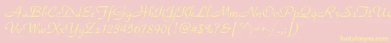 ParkavenueRegular Font – Yellow Fonts on Pink Background