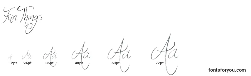 FunThings Font Sizes