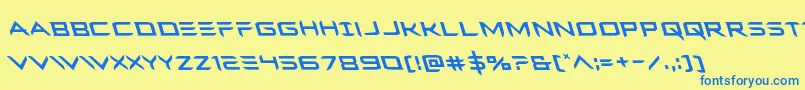 Ferretfaceleft Font – Blue Fonts on Yellow Background