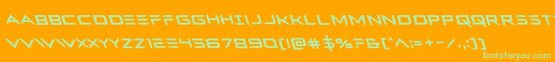 Ferretfaceleft Font – Green Fonts on Orange Background