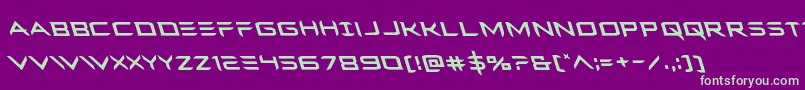 Ferretfaceleft Font – Green Fonts on Purple Background