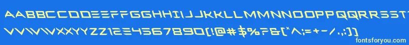 Ferretfaceleft Font – Yellow Fonts on Blue Background