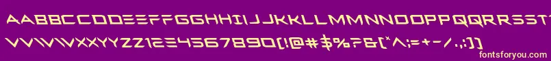 Ferretfaceleft Font – Yellow Fonts on Purple Background