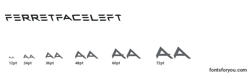 Размеры шрифта Ferretfaceleft