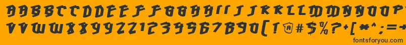 HawkeyeFront Font – Black Fonts on Orange Background