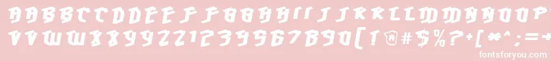 HawkeyeFront Font – White Fonts on Pink Background