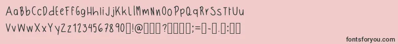 フォントILikeYourCrocs – ピンクの背景に黒い文字
