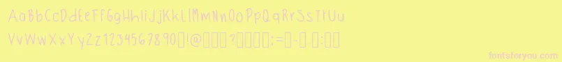 ILikeYourCrocs Font – Pink Fonts on Yellow Background
