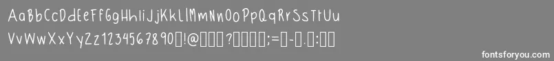 Шрифт ILikeYourCrocs – белые шрифты на сером фоне