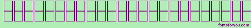 フォントMcsJeddahSIStars. – 緑の背景に紫のフォント
