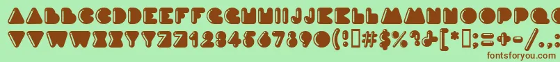 InkHighlight Font – Brown Fonts on Green Background