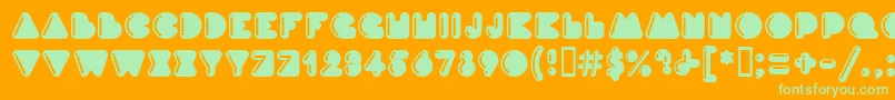 InkHighlight Font – Green Fonts on Orange Background