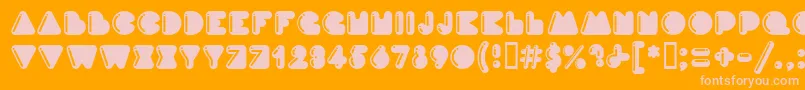 InkHighlight Font – Pink Fonts on Orange Background