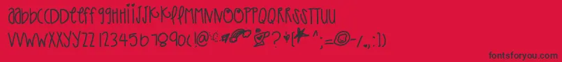 Police Thatpaper – polices noires sur fond rouge