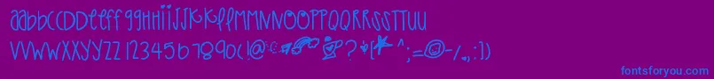 Thatpaper Font – Blue Fonts on Purple Background