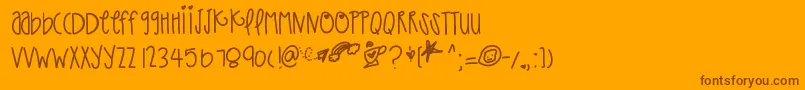 Thatpaper Font – Brown Fonts on Orange Background