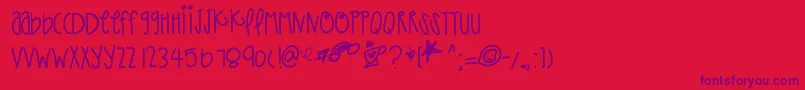 Thatpaper Font – Purple Fonts on Red Background