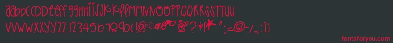 フォントThatpaper – 黒い背景に赤い文字