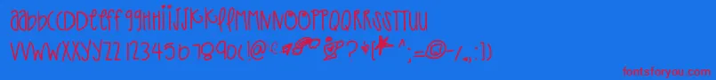 Thatpaper Font – Red Fonts on Blue Background