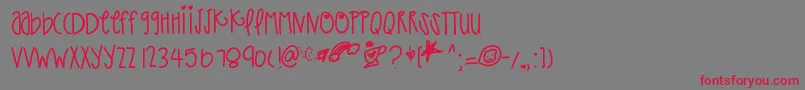フォントThatpaper – 赤い文字の灰色の背景