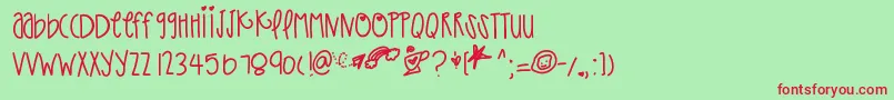 Thatpaper Font – Red Fonts on Green Background