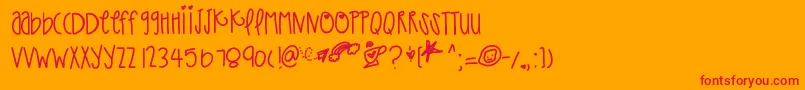 Thatpaper Font – Red Fonts on Orange Background