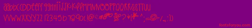 フォントThatpaper – 紫の背景に赤い文字