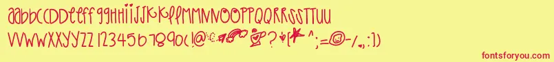 Thatpaper Font – Red Fonts on Yellow Background
