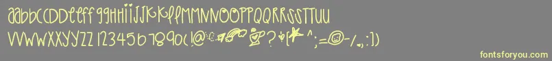 Thatpaper Font – Yellow Fonts on Gray Background