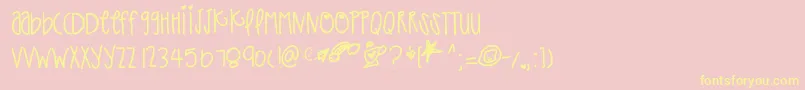 Thatpaper Font – Yellow Fonts on Pink Background