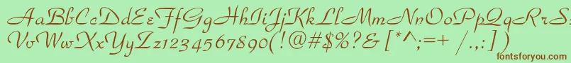 Parkavenuec Font – Brown Fonts on Green Background