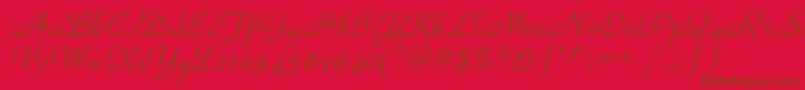 Parkavenuec Font – Brown Fonts on Red Background