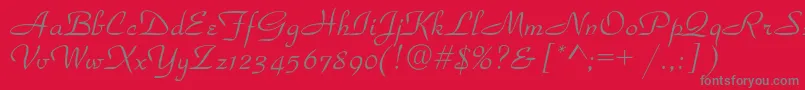 Parkavenuec Font – Gray Fonts on Red Background