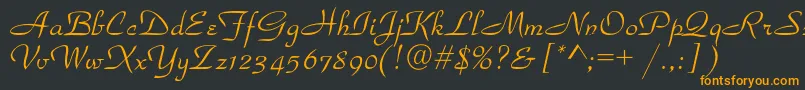 Parkavenuec Font – Orange Fonts on Black Background