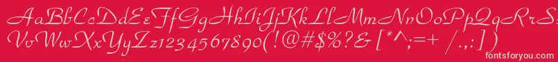 Parkavenuec Font – Pink Fonts on Red Background