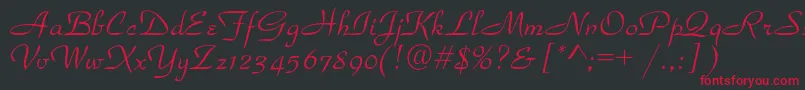 Parkavenuec Font – Red Fonts on Black Background