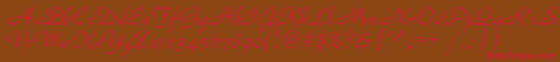 Parkavenuec Font – Red Fonts on Brown Background