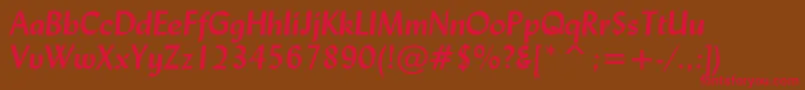 LydianBoldItalicBt Font – Red Fonts on Brown Background