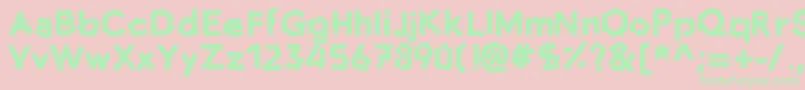 fuente Hammersandnails – Fuentes Verdes Sobre Fondo Rosa