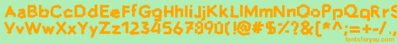 More about Hammersandnails Font Hammersandnails Font – Orange Fonts on Green Background