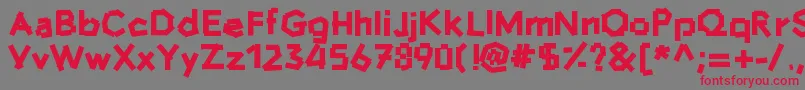 Hammersandnails Font – Red Fonts on Gray Background