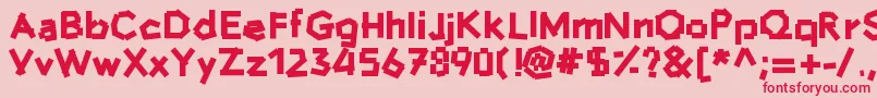 Hammersandnails Font – Red Fonts on Pink Background
