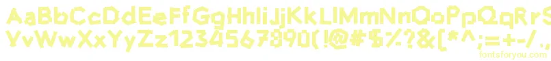 Czcionka Hammersandnails – żółte czcionki