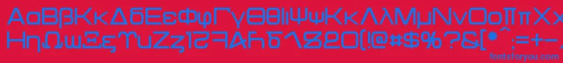 Kentaurus Font – Blue Fonts on Red Background