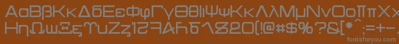 フォントKentaurus – 茶色の背景に灰色の文字