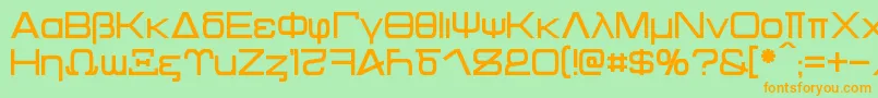 Kentaurus Font – Orange Fonts on Green Background