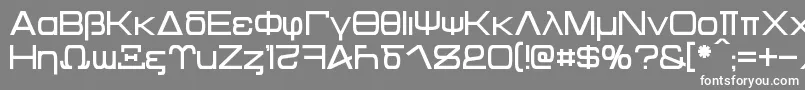 フォントKentaurus – 灰色の背景に白い文字